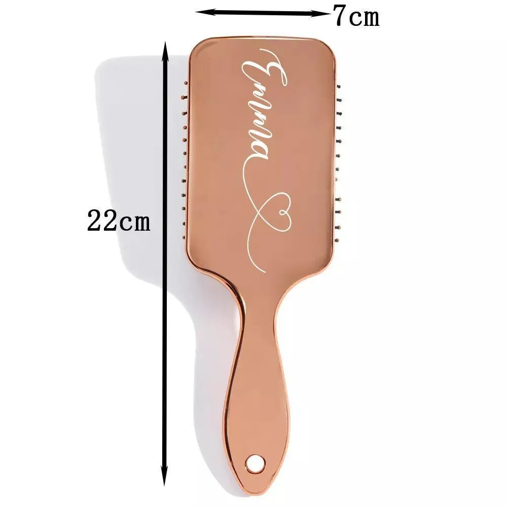 monogram metallic hair brushes
