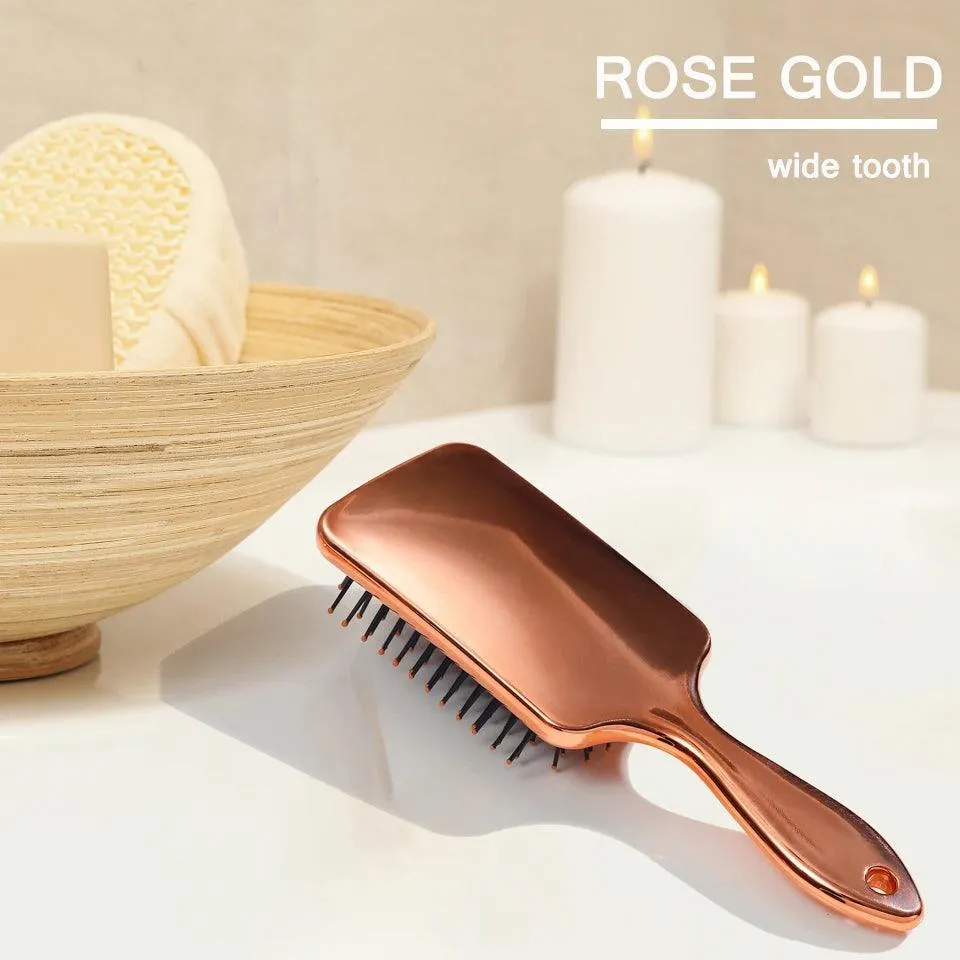 monogram metallic hair brushes
