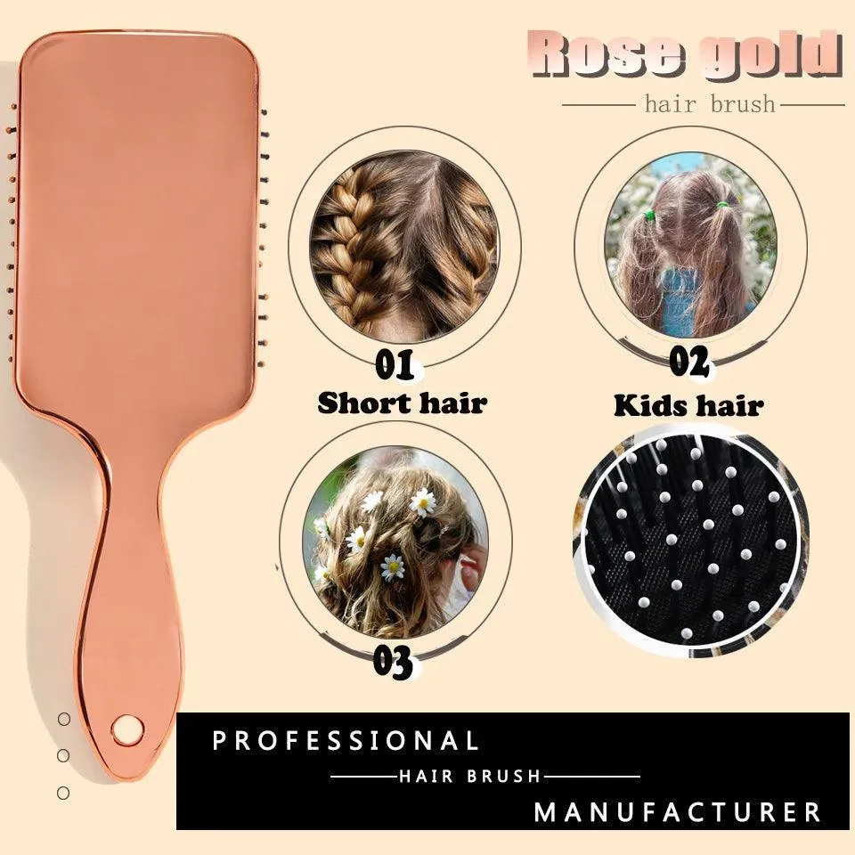 monogram metallic hair brushes