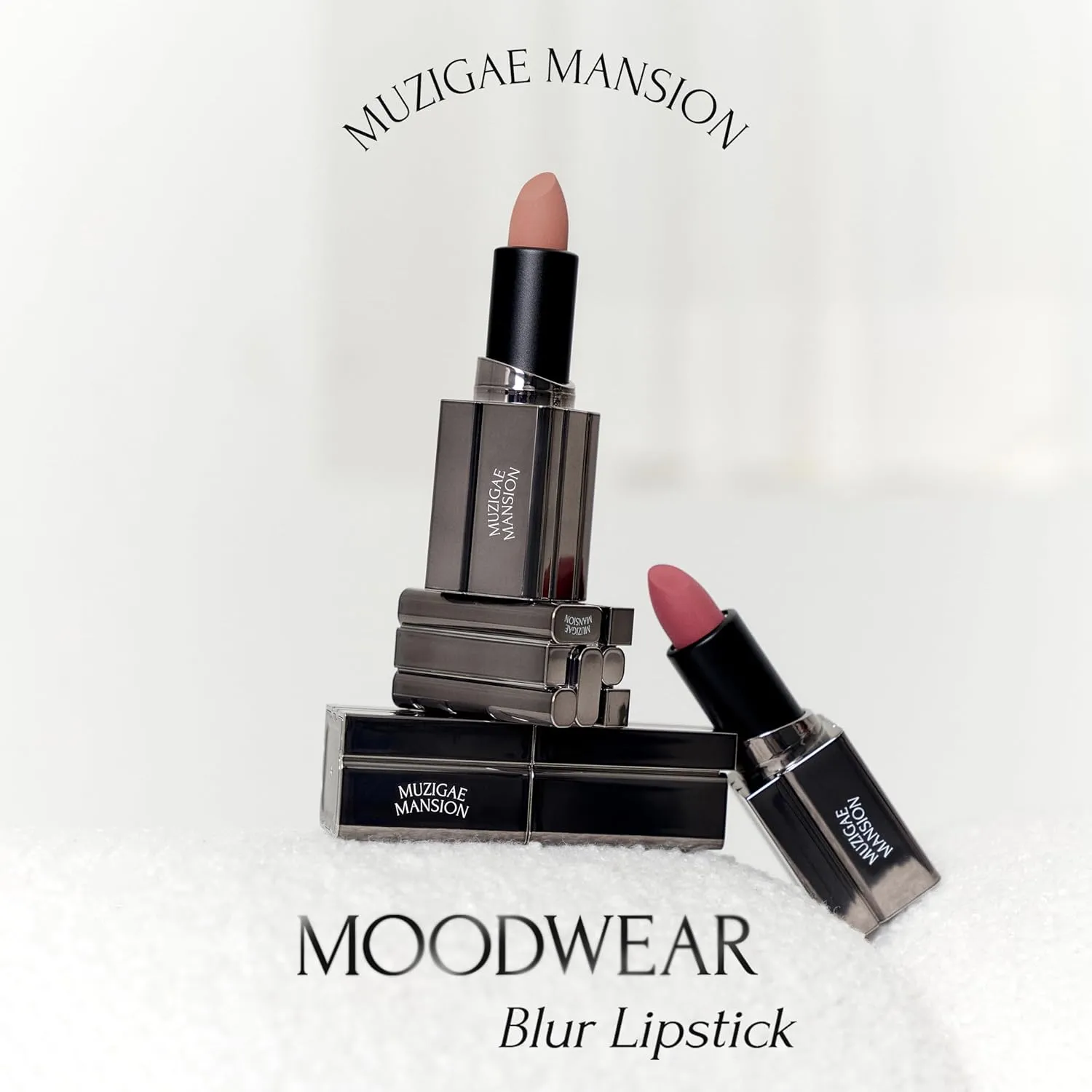 Moodwear Blur Lip Stick – Soft Blurring Tint, Long-Lasting Hydrating, Waterproof K-Beauty – MLBB & Bold Red Shades (Sleek Metallic Design) (Soft Matte Blurring Effect) (002 MAXI)