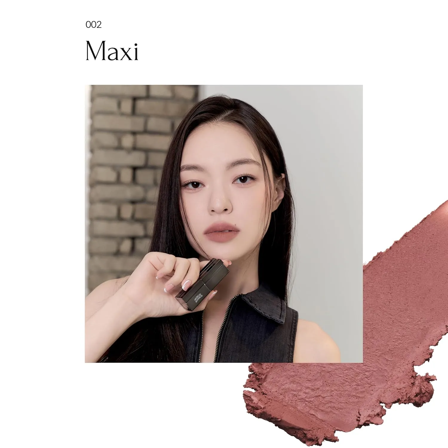 Moodwear Blur Lip Stick – Soft Blurring Tint, Long-Lasting Hydrating, Waterproof K-Beauty – MLBB & Bold Red Shades (Sleek Metallic Design) (Soft Matte Blurring Effect) (002 MAXI)