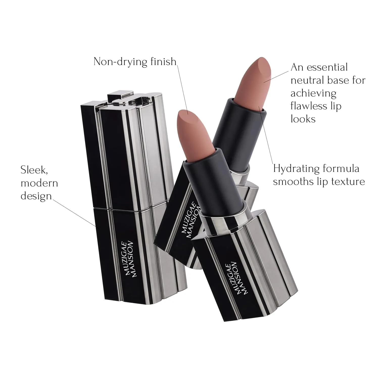 Moodwear Blur Lip Stick – Soft Blurring Tint, Long-Lasting Hydrating, Waterproof K-Beauty – MLBB & Bold Red Shades (Sleek Metallic Design) (Soft Matte Blurring Effect) (004 LAYERED)