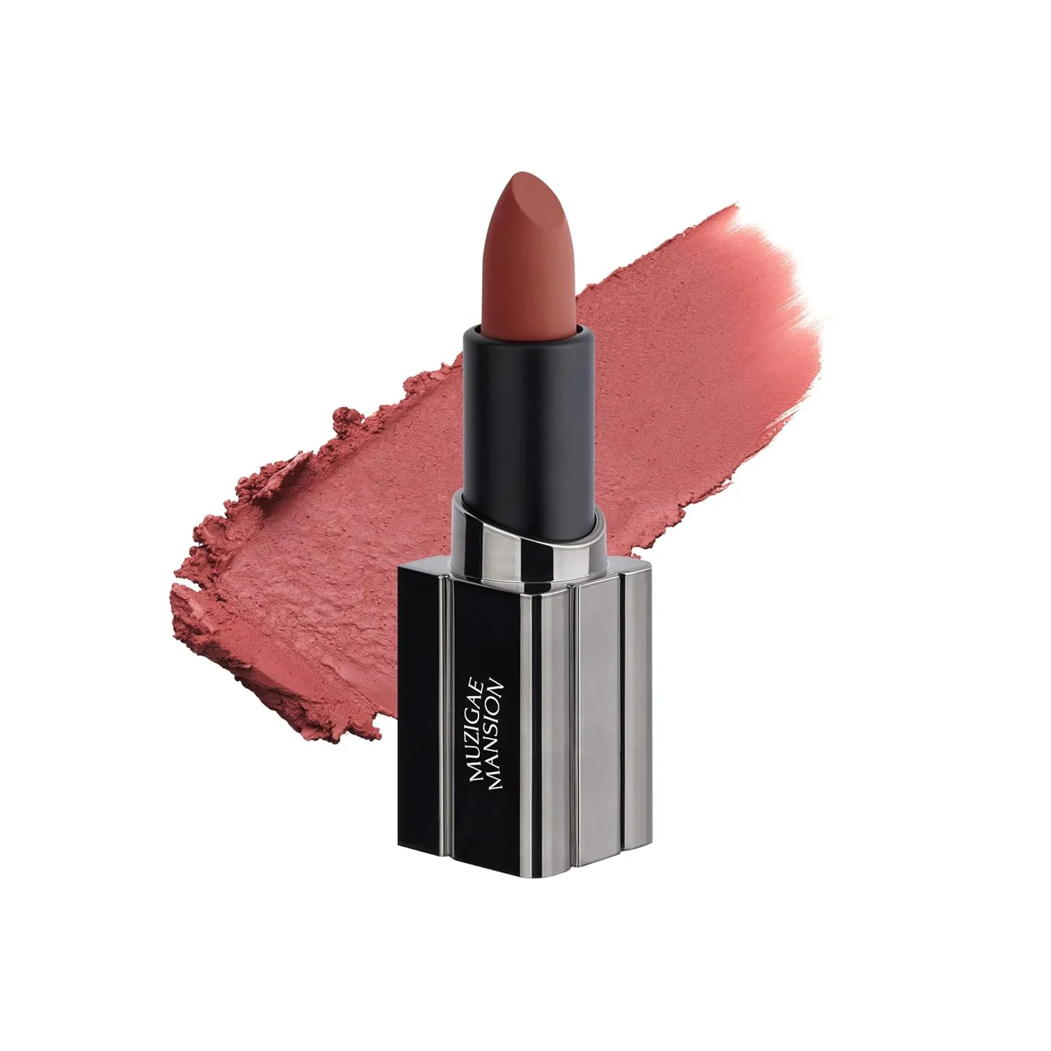 Moodwear Blur Lip Stick – Soft Blurring Tint, Long-Lasting Hydrating, Waterproof K-Beauty – MLBB & Bold Red Shades (Sleek Metallic Design) (Soft Matte Blurring Effect) (01 PRIME)