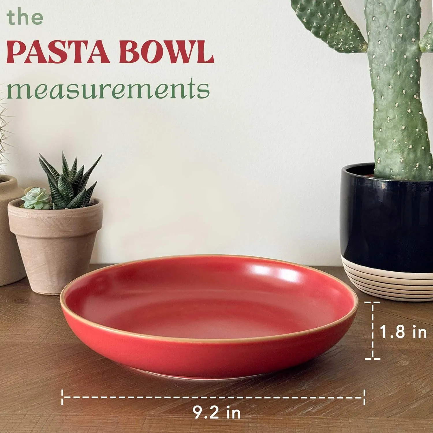 Mora Ceramic Artisan Matte Large Pasta Bowls 30oz, Set of 4 - Serving, Salad, Dinner, etc Kitchen Plate/Wide Bowl - Microwave, Oven, Dishwasher Safe - Modern Porcelain Stoneware Dishes, Marina Colors
