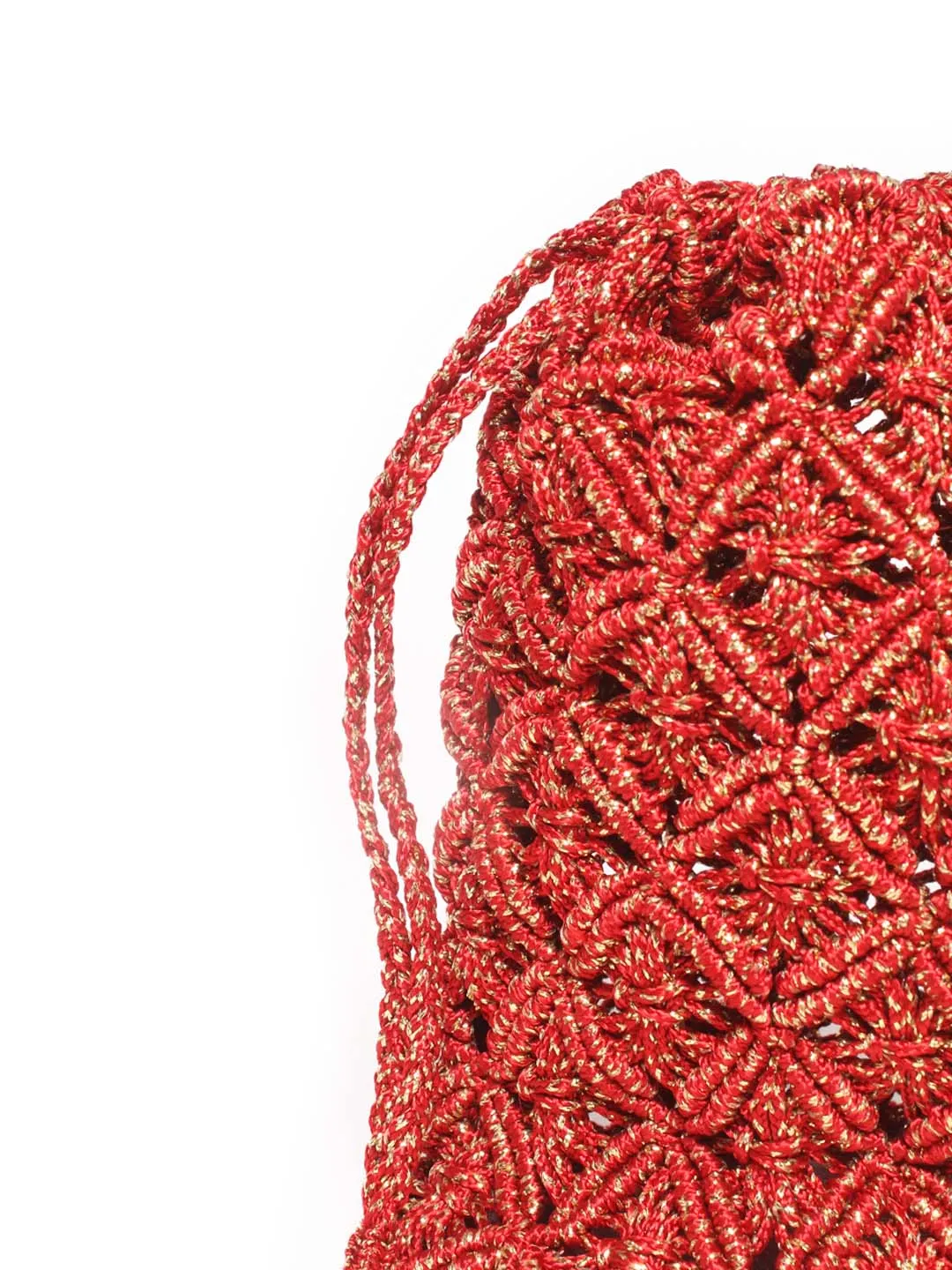 Moroccan macramé mini pouch