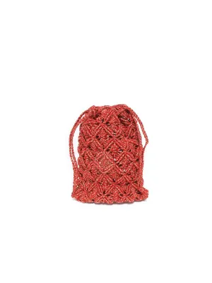 Moroccan macramé mini pouch