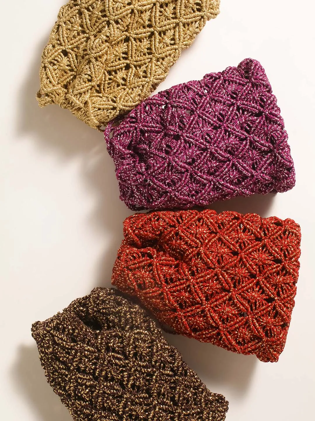 Moroccan macramé mini pouch
