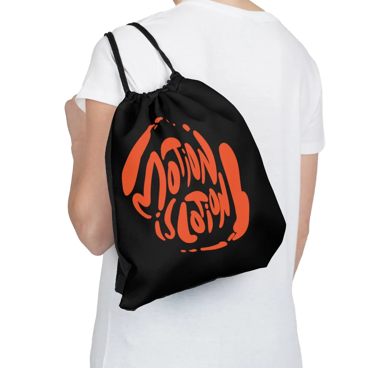 Motion Is Lotion Drawstring Bag
