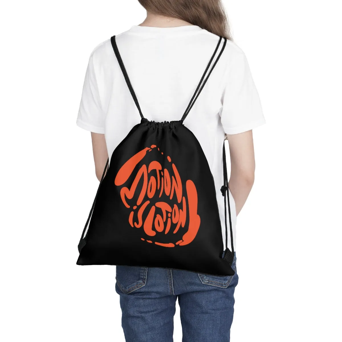 Motion Is Lotion Drawstring Bag