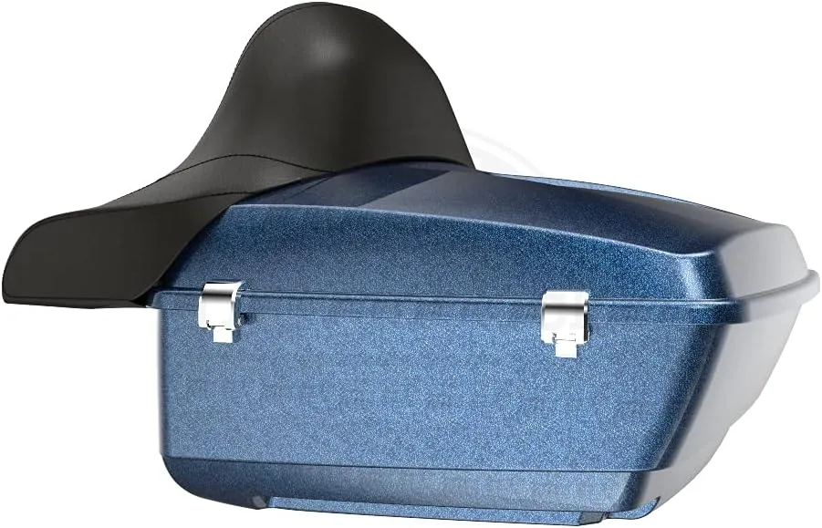 Moto Onfire Cos-mic Blue Pearl King Size Tour Pack Luggage Trunk Tour Pak Backrest Fit for 2014-2021 Harley Touring Street Glide Road Glide Road King Electra Glide