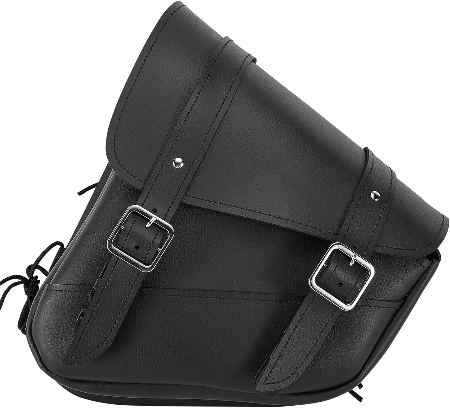 Motorcycle Swingarm Bag with Black Synthetic Leather, Swing Arm Bag Motorcycle Saddlebag Left Side Tool Bag Fit for Softail/Triangulated Swingarm Models Dyna Low Rider Fat Bob, Style1