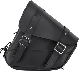 Motorcycle Swingarm Bag with Black Synthetic Leather, Swing Arm Bag Motorcycle Saddlebag Left Side Tool Bag Fit for Softail/Triangulated Swingarm Models Dyna Low Rider Fat Bob, Style1