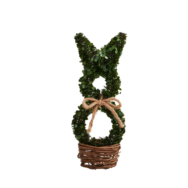 MUD PIE SMALL BOXWOOD BUNNY SITTER