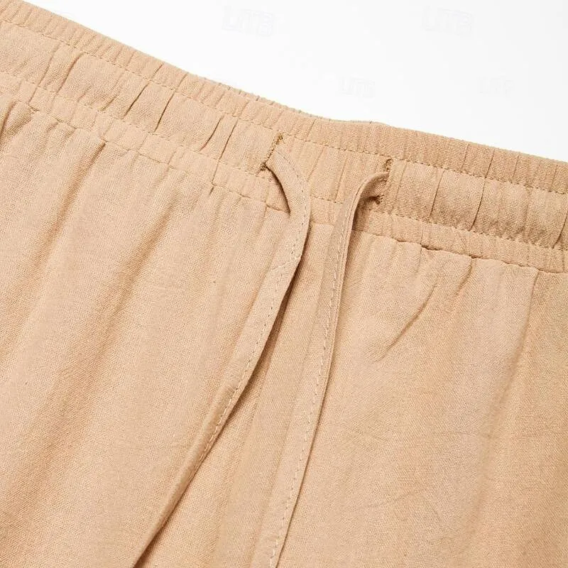 Multi-Pocket Cargo Drawstring Pants