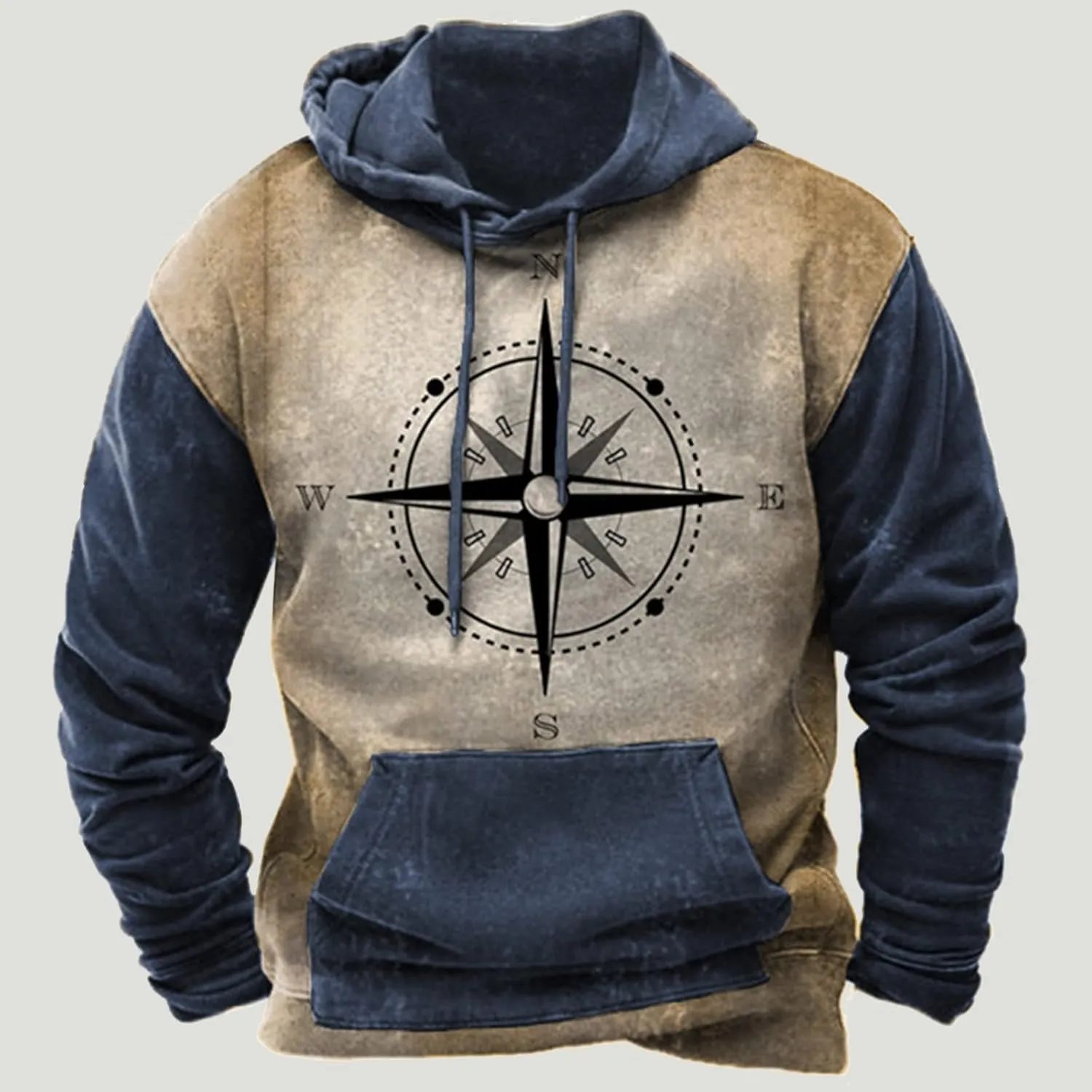 Muscularfit Hoodies for Men Graphic Design Ethnic Print Drawstring Hooded Sweatshirts Casual Long Sleeve Aztec Ethnic Hoodies