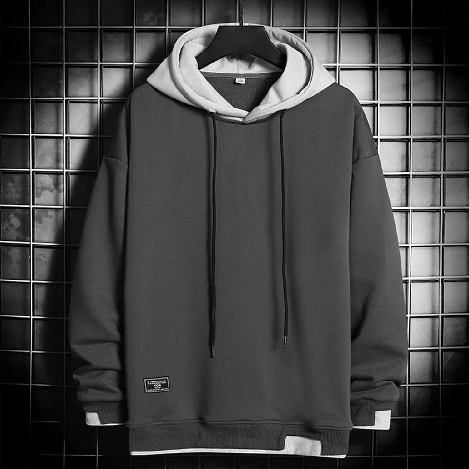 Muscularfit Men's Fashion Hoodies & Sweatshirts Casual Long Sleeve Knit Cotton Hooded Shirts Drawstring Gym Athletic Pullover
