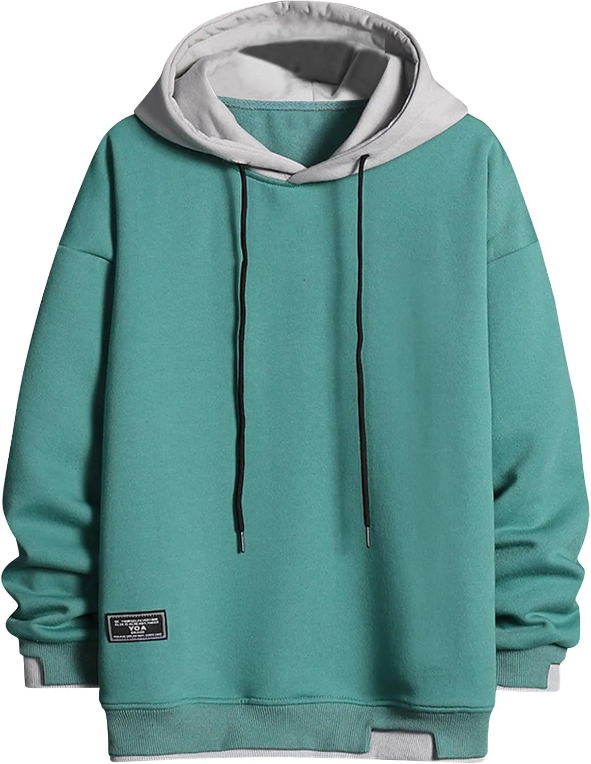 Muscularfit Men's Fashion Hoodies & Sweatshirts Casual Long Sleeve Knit Cotton Hooded Shirts Drawstring Gym Athletic Pullover