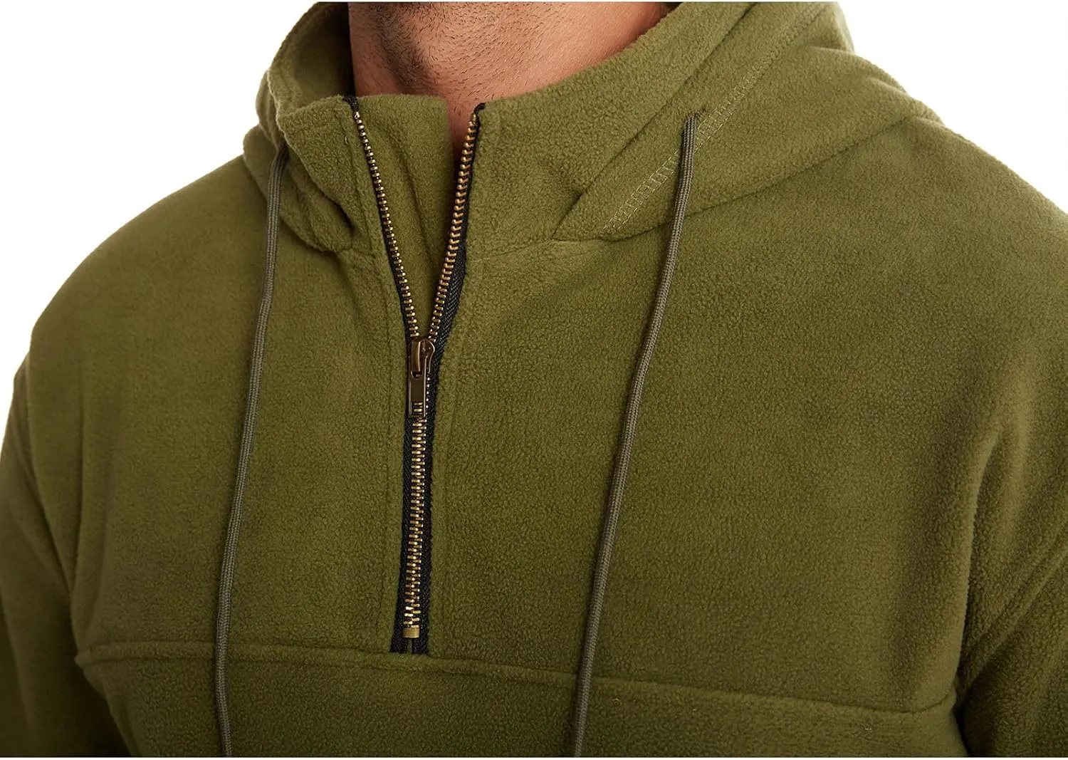 Muscularfit Sweatshirts for Men Hoodie Casual Stylish Quarter Zip Pullover Crewneck Hooded Drawstring Solid Long Sleeve Shirt