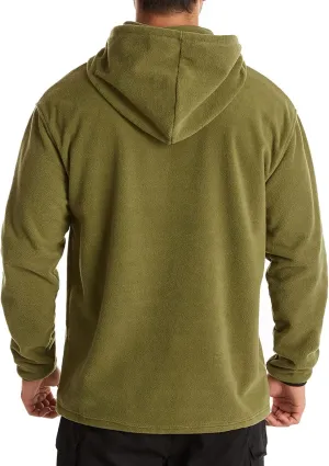 Muscularfit Sweatshirts for Men Hoodie Casual Stylish Quarter Zip Pullover Crewneck Hooded Drawstring Solid Long Sleeve Shirt