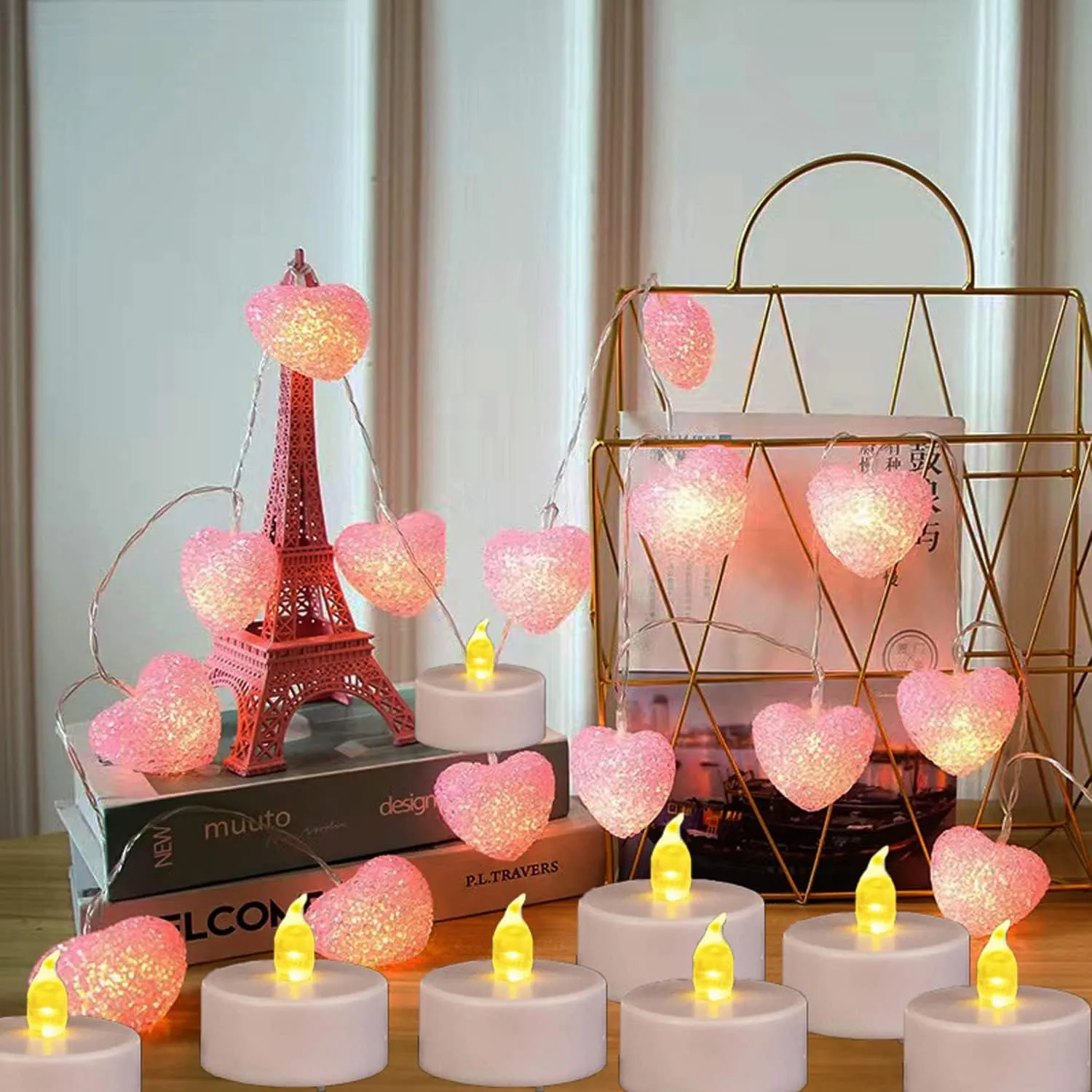 Nancia 100PACK Flameless LED Tea Lights Candles, Realistic and Bright Flickering Long Lasting 200Hours Battery-Powered, Ideal Party, Wedding, Birthday, Gifts Home Decoration Warm Yellow