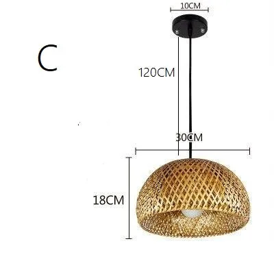 Natural Bamboo Hand-Made Pendant Light