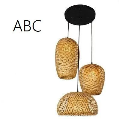 Natural Bamboo Hand-Made Pendant Light