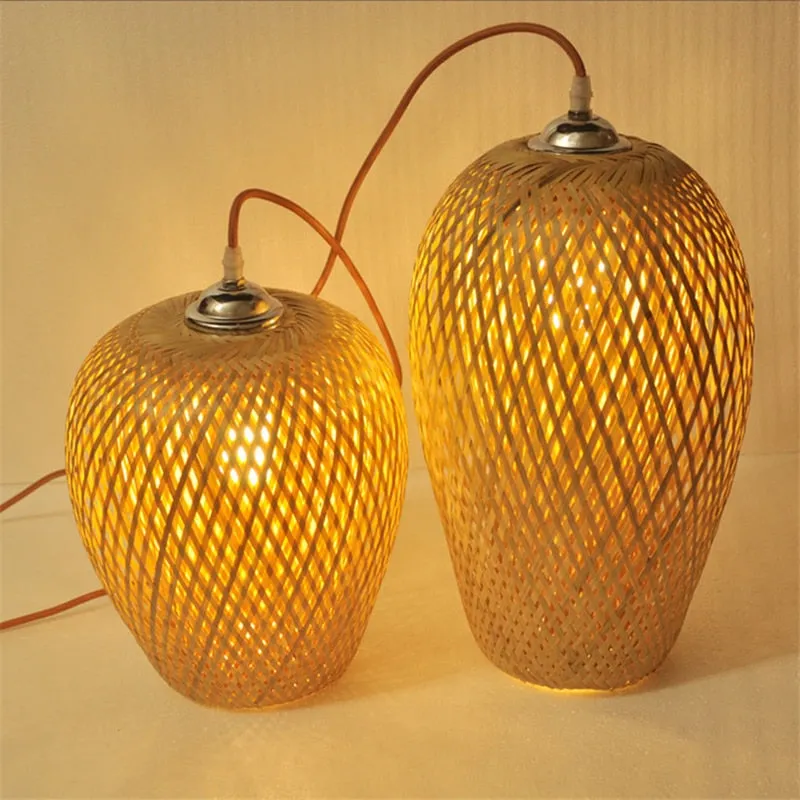 Natural Bamboo Hand-Made Pendant Light