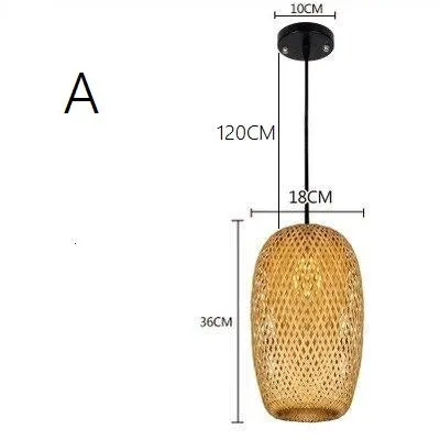Natural Bamboo Hand-Made Pendant Light