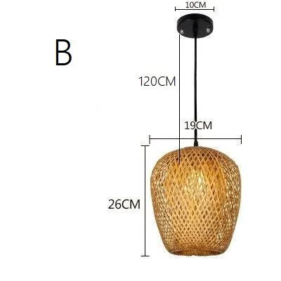Natural Bamboo Hand-Made Pendant Light