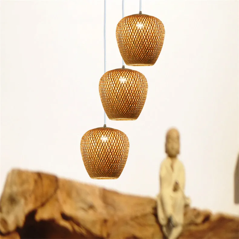 Natural Bamboo Hand-Made Pendant Light
