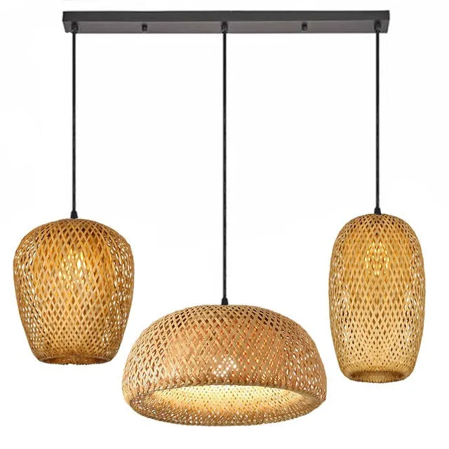 Natural Bamboo Hand-Made Pendant Light