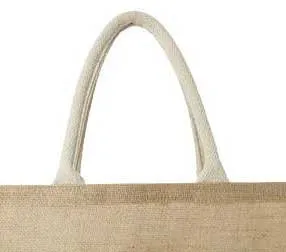 Natural Jute Cloth Handbag With Handmakers (Set of 2)