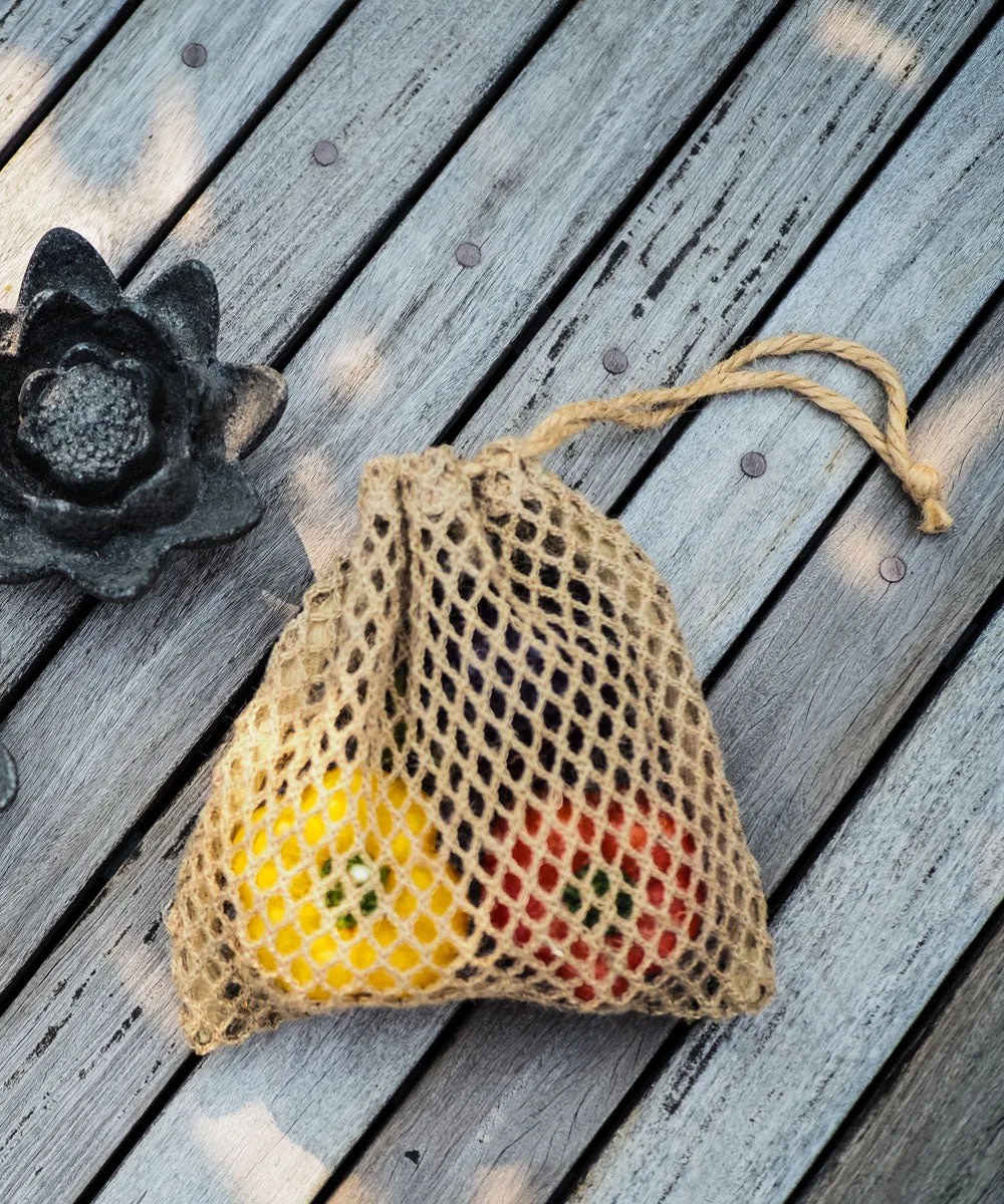 Natural Jute Mesh Pouch