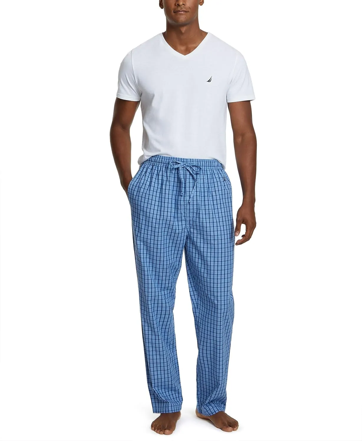 Nautica Men's Soft Woven 100% Cotton Elastic Waistband Sleep Pajama Pant