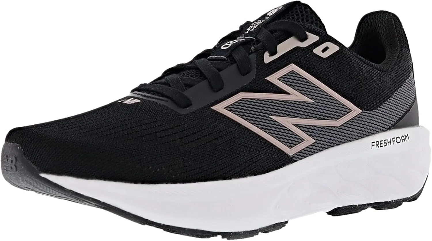 New Balance Women's Fresh Foam 520 V9 Running Shoe, Black/Castlerock/Metallic Rose, 6.5 Wide