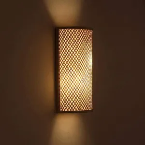 New Chinese Antique,Bamboo Wicker Rattan Shade Tunnel Fixture Rustic Sconce Light Bedroom Bedside Hallway E27 Edison Luminaire Wall Lantern Decoration