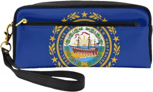 New Hampshire State Flag Makeup Bag Travel Cosmetic Bag,Make Up Bags For Women Makeup Organizer Case,Travel Essentials