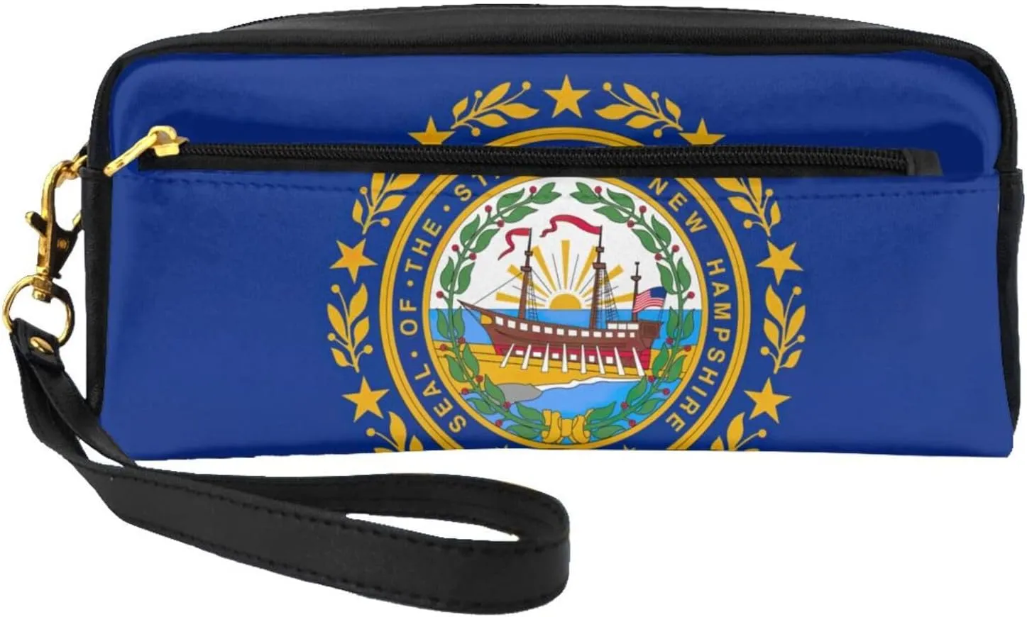 New Hampshire State Flag Makeup Bag Travel Cosmetic Bag,Make Up Bags For Women Makeup Organizer Case,Travel Essentials