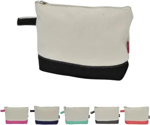 NGIL Jute/Canvas Large Travel DYI Cosmetic Bag Pouch for Women Multipurpose Travel Toiletry Pouch, Personalized Makeup Bag, Best Friend Gift, Bridesmaid Gift Ideas (Jute-Black)