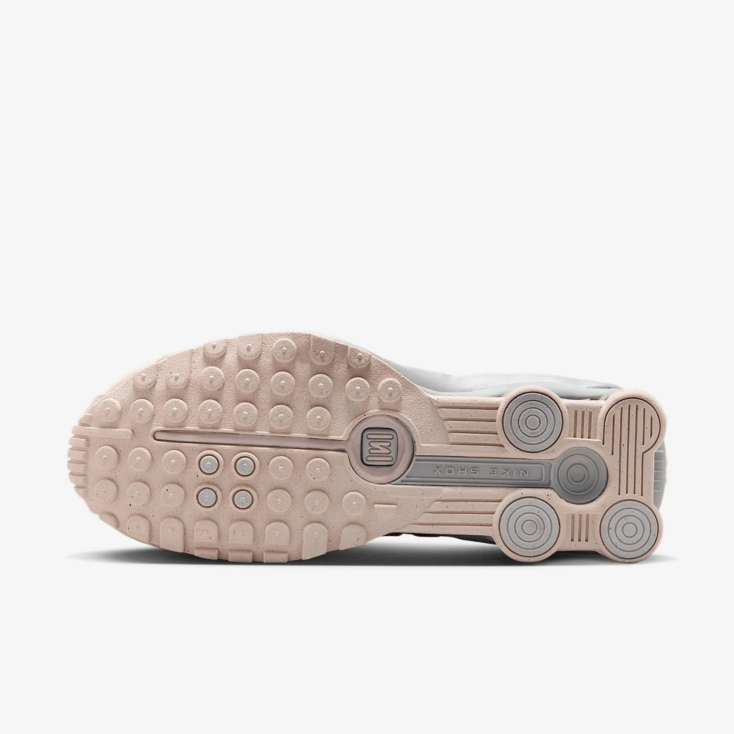 Nike Shox R4 Shoes (AR3565-600, Barely Rose/Metallic Platinum)