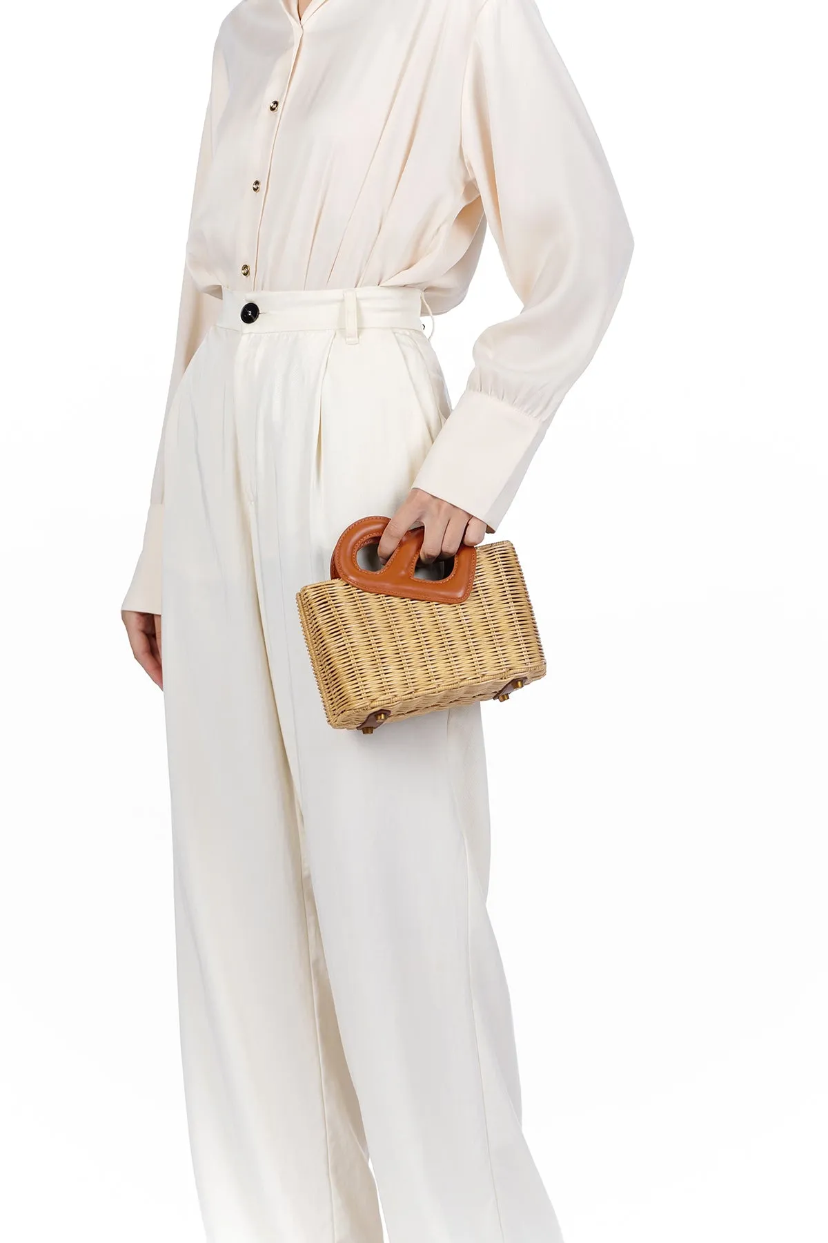Nina Rattan Bag - Brown