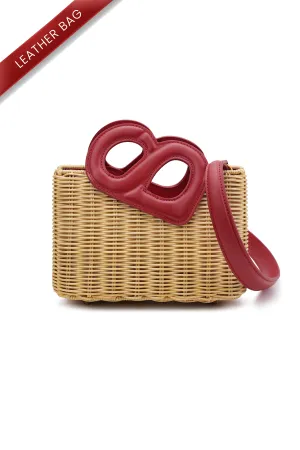Nina Rattan Bag - Viva Magenta