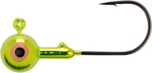 Northland Tackle Gum-Ball JIG / 1" / 1/16 OZ - #4 HK / 12 Pack/Metallic Chartreuse