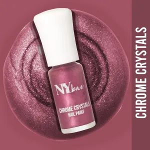 NY Bae Chrome Crystals Nail Paint - Pink Opal 10 (3 ml) | Pink | Glossy Finish | Rich Pigment | Chip-proof | Full Coverage | Vegan