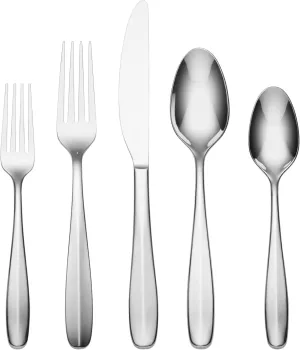 Oneida Oakwood Piece Everyday Flatware Set, 20 Count, Metallic