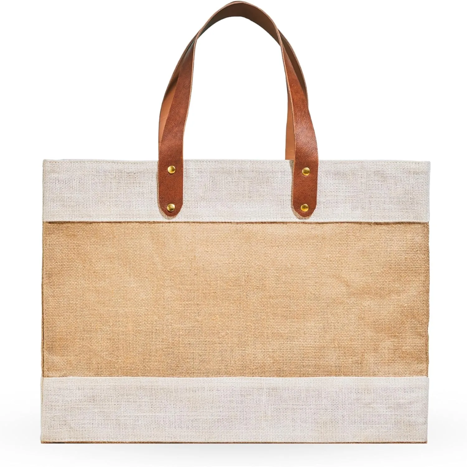 Out of the Woods Jute Tall Tote, Reusable, Sustainable Grocery and Lifestyle Bag