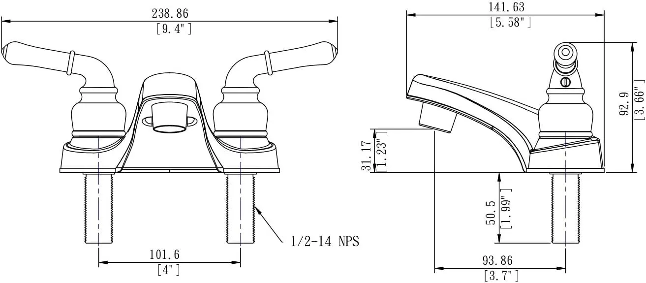 Pacific Bay Lynden Bathroom Sink Faucet - Metallic Plating Over Lightweight ABS Plastic (Chrome)