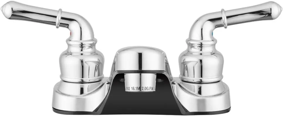 Pacific Bay Lynden Bathroom Sink Faucet - Metallic Plating Over Lightweight ABS Plastic (Chrome)