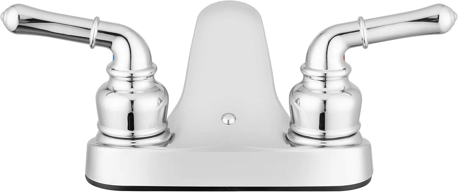 Pacific Bay Lynden Bathroom Sink Faucet - Metallic Plating Over Lightweight ABS Plastic (Chrome)