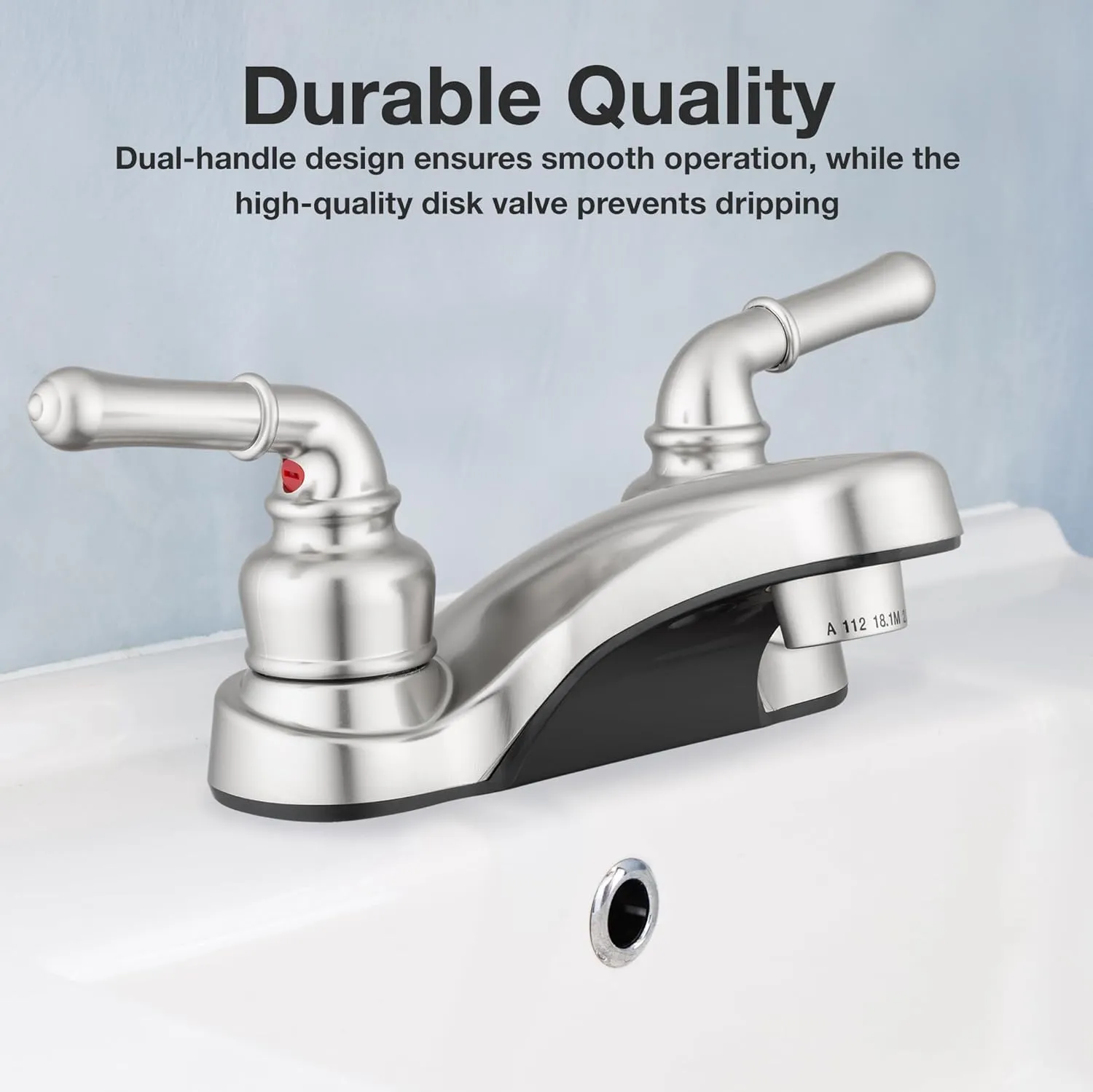 Pacific Bay Lynden Bathroom Sink Faucet - Metallic Plating Over Lightweight ABS Plastic (Chrome)